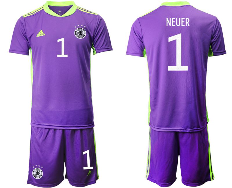 Men 2021 World Cup National Germany purple goalkeeper #1 Soccer Jerseys